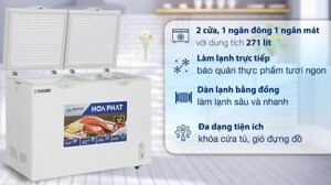 Tủ đông Hòa Phát 2 ngăn 271 Lít HPF BD6271