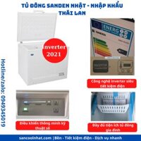 Tủ Đông Inverter 260 lít  Sanden Intercool Nhật SNH-0265i, nhập khẩu Thái Lan – Siêu tiết kiệm điện, bền, chạy êm, lạnh sâu, ba chế độ
