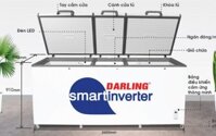 Tủ Đông Inverter Darling DMF-1279ASI Dàn Đồng 1 Ngăn 3 Cánh 1400 Lít