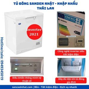 Tủ đông Sanden inverter 1 ngăn 100 lít SNH0105i
