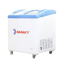 Tủ đông kính cong SANAKY 300 lít cấp đông thực phẩm VH302K