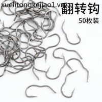 Tự Động Lật Cá Móc 3 Hình Số Lượng Lớn Móc Ba Cánh Thép Carbon Quay Với Barb Chống Nỉ Móc Crucian Cá Chép Câu Cá Hoang Dã Câu Cá