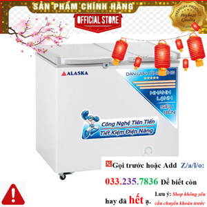 Tủ đông Alaska 2 ngăn 250 lít FCA-2600C