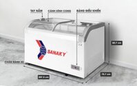 Tủ Đông Mặt Kính Sanaky VH-1008KA dàn nhôm 1 ngăn 1000 lít