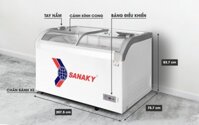 Tủ Đông Mặt Kính Sanaky VH-1008KA dàn nhôm 1 ngăn 1000 lít