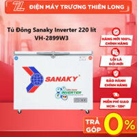 Tủ đông mát Sanaky Inverter 220 lít VH-2899W3 Công nghệ tích hợp Làm lạnh trực tiếp,Dàn lạnh Đồng
