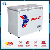 Tủ Đông Mát Sanaky VH-255W2 195 lít ( 2 ngăn 2 cánh) +FREE SHIP TP.HCM,NGOÀI TỈNH GIAO CÓ TÍNH PHÍ+BH 2 NĂM CHÍNH HÃNG