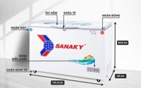 Tủ Đông Mát Sanaky VH-3699W1 2 ngăn dàn Đồng 360 lít