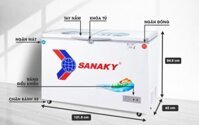 Tủ Đông Mát Sanaky VH-4099W1 2 ngăn dàn Đồng 400 lít