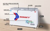 Tủ Đông Mát Sanaky VH-4099W4K inverter 2 ngăn dàn Đồng 400 lít kính cường lực