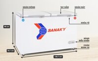 Tủ Đông Mát Sanaky VH-568W2 2 ngăn dàn nhôm 560 lít