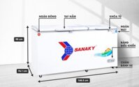 Tủ Đông Mát Sanaky VH-6699W1 2 ngăn dàn Đồng 660 lít