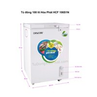 Tủ đông mini 100l Hòa Phát HCF 106S1N dàn nhôm