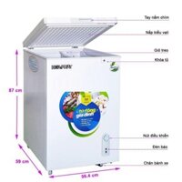 Tủ đông Mini Hòa Phát HCF106S1Đ - 100L dàn đồng