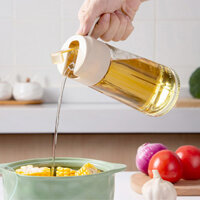 Tự động mở và đóng ấm đun nước dầu gia đình nhà bếp chất liệu thủy tinh chống rò rỉ không có vành chai gia vị