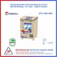 Tủ Đông Nishu 100 Lit Mini 1 Ngăn Dàn Đồng 100% NTD-188S-New