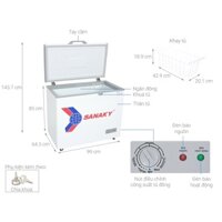 Tủ đông Sanaky 195 lít TD.VH255W2 - 1 cửa - 1 ngăn đông - Chỉ Giao Tại TPHCM