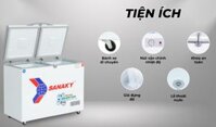 Tủ đông Sanaky inverter 2 ngăn 280 lít VH-2899W3 Mới 100% Chính Hãng