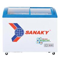 Tủ đông Sanaky Inverter VH-4899K3 ( 340 lít, 1 ngăn đông, 2 cánh lùa, mặt kính cong, dàn lạnh đồng )