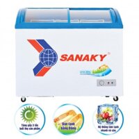Tủ đông Sanaky Inverter VH-3899K3 ( 260 lít, 1 ngăn đông, 2 cánh lùa, mặt kính cong, dàn lạnh đồng )