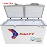 Tủ đông Sanaky mặt kính 1 chế độ Inverter ( xám ) VH-4099A4K dung tích sử dụng 320 lít, dàn đồng- Mới Chính Hãng