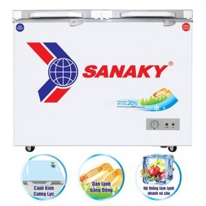Tủ đông Sanaky 2 ngăn 250 lít VH-2599W2KD