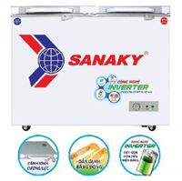 Tủ đông Sanaky VH-2899W4KD, inverter 220 lít, 2 ngăn, mặt kính cường lực