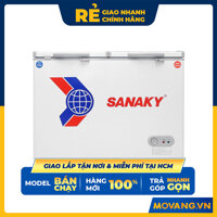 Tủ Đông Sanaky VH-405W2 2 Ngăn 2 Cánh Dàn Lạnh Nhôm 280L - Hàng Chính Hãng