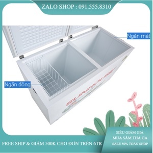 Tủ đông Sunhouse 2 ngăn 330 lít SHR-F2472W2