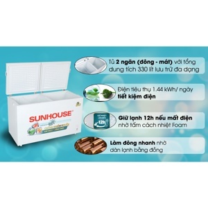 Tủ đông Sunhouse 2 ngăn 330 lít SHR-F2472W2