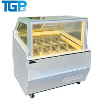 TỦ ĐÔNG TRƯNG BÀY KEM Ý 10 KHAY KÍNH VUÔNG BL-1.0V