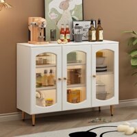 Tủ Đựng Bát Đơn Giản Hiện Đại, Tủ Đựng Đồ Nhà Bếp Cửa Kính Gia Dụng, Tủ Đựng Đồ Phòng Ăn, Phòng Khách Phong Cách Châu Âu