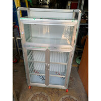 Tủ đựng chén, bát nhôm kính kích thước 60*110cm