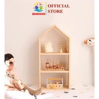 Tủ Đựng Đồ Chơi Montessori BENRIKIDS Bằng Gỗ Hình Ngôi Nhà Decor Trang Trí Mầm Non - Phòng Cho Bé