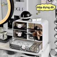 Tủ Đựng Đồ Đa Năng Để Bàn Cao Cấp,Hộp Đựng Đồ Mỹ Phẩm Mini Decor Bàn Học, Bàn Làm Việc Có Ngăn Kéo Tiện Lợi