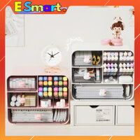 Tủ Đựng Đồ Đa Năng Để Bàn Hình Thỏ Trắng, Heo Hồng - Hộp Đựng Đồ Học Tập Mini Decor Bàn Học, Bàn Làm Việc Có Ngăn Kéo