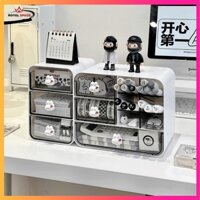 Tủ Đựng Đồ Đa Năng Để Bàn Hình Heo Hồng,Thỏ Trắng - Hộp Đựng Đồ Dùng Học Tập Mini Decor Để Bàn Học Có Ngăn Kéo Xếp Chồng