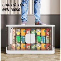 Tủ Đựng Đồ Gấp Gọn Cao Cấp 3/4/5 Tầng,  Hộp Đựng Quần Áo, Thùng Đựng Đồ Gấp Gọn, Cửa Nam Châm, Kèm Bánh Xe