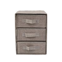 Tủ đựng đồ mini 3 ngăn Daiso - DS-MA02 - phong cách Hàn trang nhã - Beige