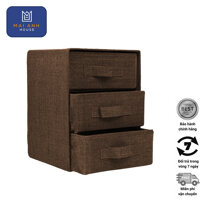 Tủ đựng đồ mini 3 ngăn Daiso - DS-MA02 - phong cách Hàn trang nhã - Brown