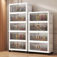 tủ đựng đồ nhựa trong suốt ăn dặm đa năng để đồ đựng cho bé quần áo trẻ em phòng khách văn phòng