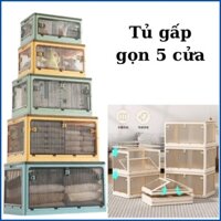 Tủ đựng đồ quần áo, chăn gấp gọn/Hộp lưu trữ cửa mở 5 cạnh đa năng