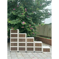 Tủ đựng đồ thông minh có bánh xoay 360 độ tiện lợi, tủ nhựa để đồ 2 cửa đa năng gấp gọn nhiều tầng cao cấp