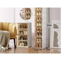 Tủ Đựng Giày  Bằng Nhựa Trong Suốt Hai Hàng Không Cần Lắp Đặt Tiện Lợi 2024