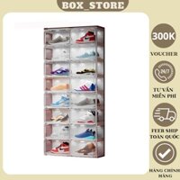 Tủ Đựng Giày Có Đèn Led Cảm Ứng Âm Thanh, Va Chạm Cao Cấp 16 Ngăn Antbox Bảo Hành 2 Năm STA2D16