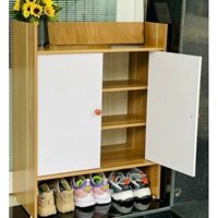 Tủ đựng giày đa năng có cánh cửa tiện dụng, Kệ giày gỗ MDF cánh trắng bé