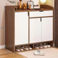 Tủ đựng giày gỗ nhiều ngăn, tủ giầy dép thông minh, tủ đựng đồ tiện dụng chất liệu gỗ MDF chắc chắn