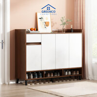 Tủ đựng giày gỗ nhiều ngăn Greenco tủ giầy dép thông minh, tủ đựng đồ chất liệu gỗ MDF - D31