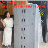 Tủ đựng hồ sơ có khóa/ tủ locker sắt nhiều ngăn giá rẻ 15 12 10 9 8 6 4 2 cánh cửa có chìa riêng