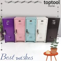 Tủ đựng hồ sơ dọc TOPTOOL, có khóa hộp đựng đồ trang điểm bằng sắt, không gian lớn Mini Piggy Bank Lưu trữ máy tính để bàn